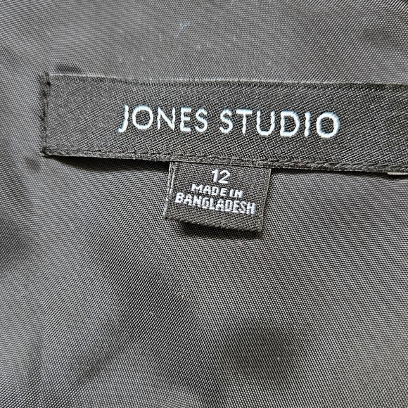 Jones Studio blue and black fit and flare midi dress sleeveless size 12 - Picture 12 of 16